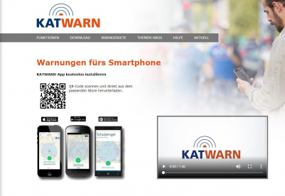 Katwarn-App-Webseite